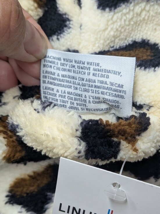 Linum Home Leopard Print Plush Robe Cozy Glam Loungewear Belt Bathrobe Size L/XL - Picture 9 of 9